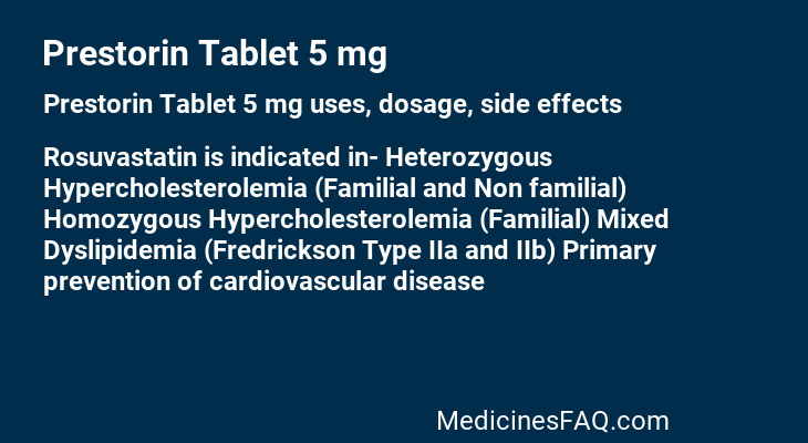 Prestorin Tablet 5 mg