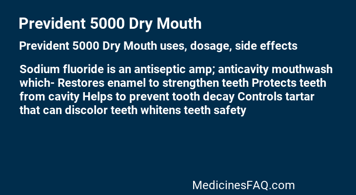 Prevident 5000 Dry Mouth