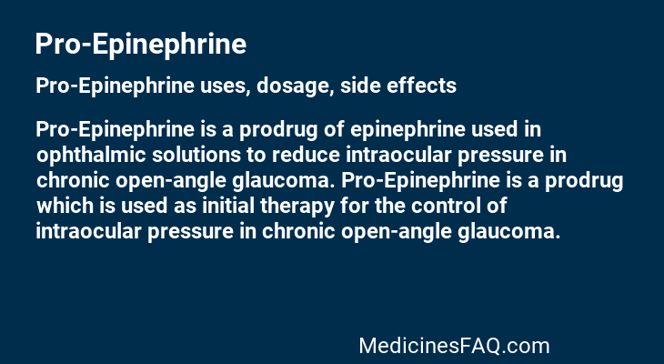 Pro-Epinephrine