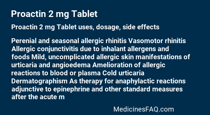 Proactin 2 mg Tablet