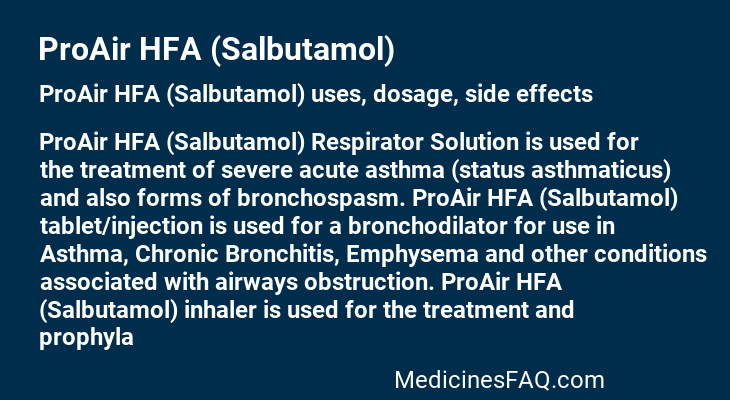 ProAir HFA (Salbutamol)