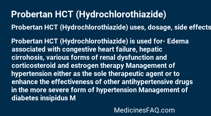 Probertan HCT (Hydrochlorothiazide)