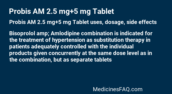 Probis AM 2.5 mg+5 mg Tablet