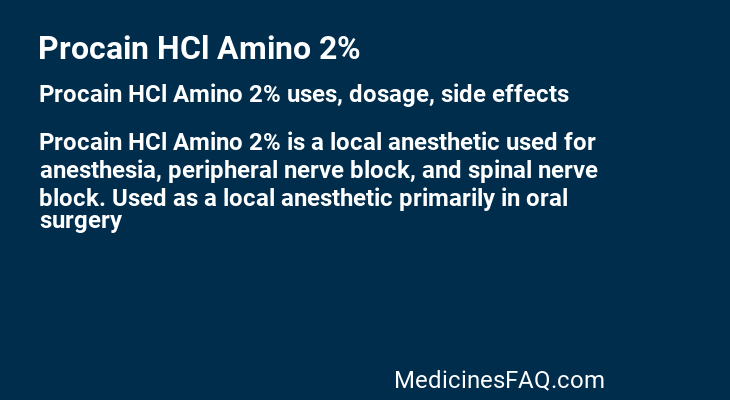 Procain HCl Amino 2%