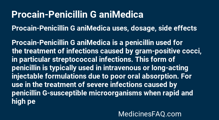Procain-Penicillin G aniMedica