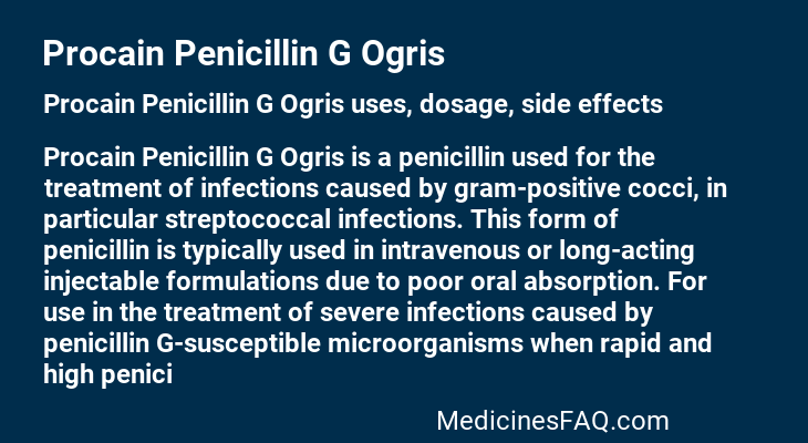 Procain Penicillin G Ogris