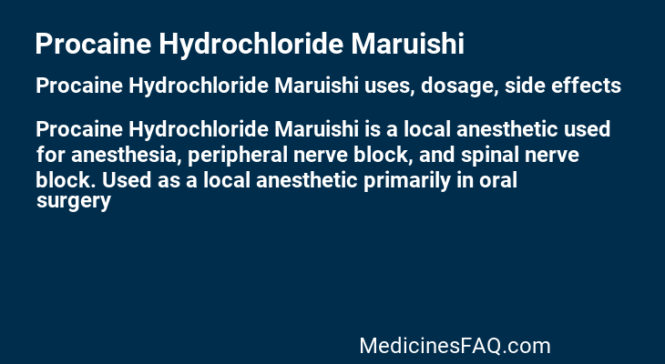 Procaine Hydrochloride Maruishi