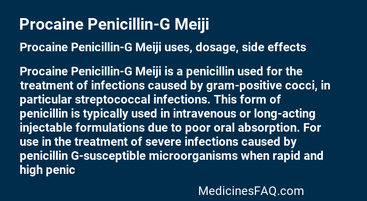 Procaine Penicillin-G Meiji