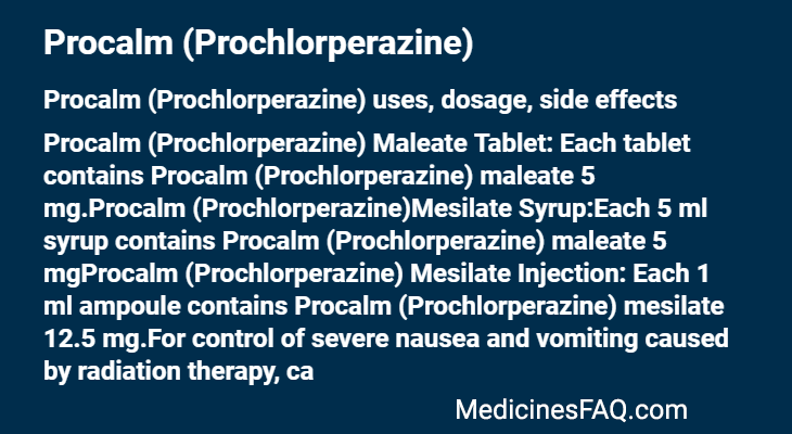 Procalm (Prochlorperazine)
