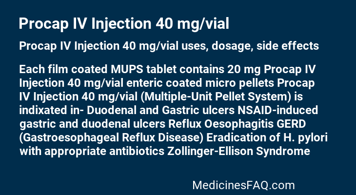 Procap IV Injection 40 mg/vial