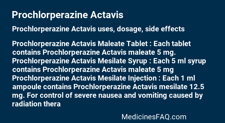 Prochlorperazine Actavis