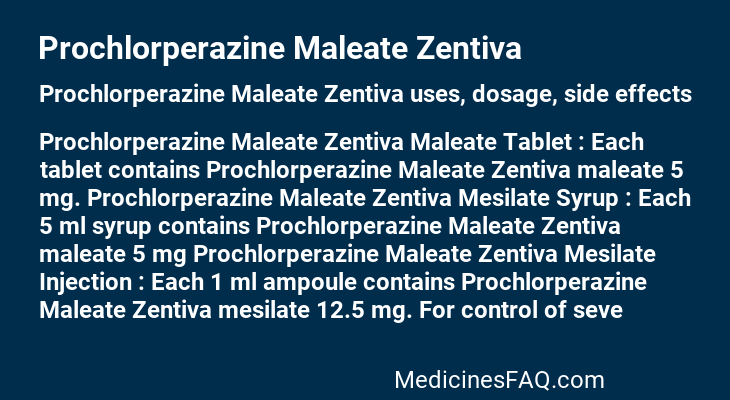 Prochlorperazine Maleate Zentiva