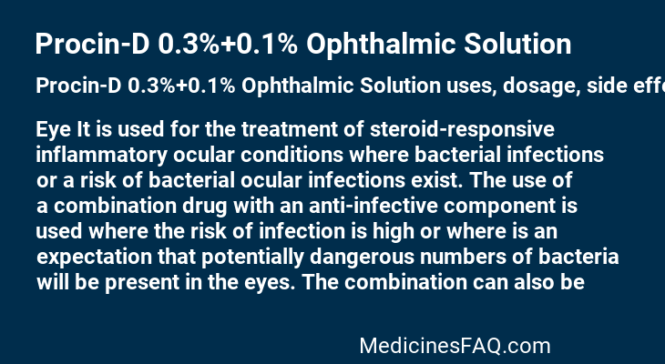 Procin-D 0.3%+0.1% Ophthalmic Solution