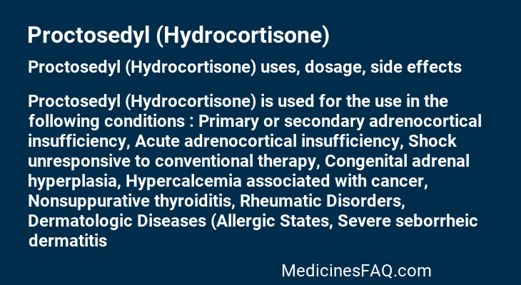 Proctosedyl (Hydrocortisone)