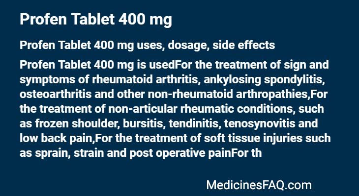 Profen Tablet 400 mg