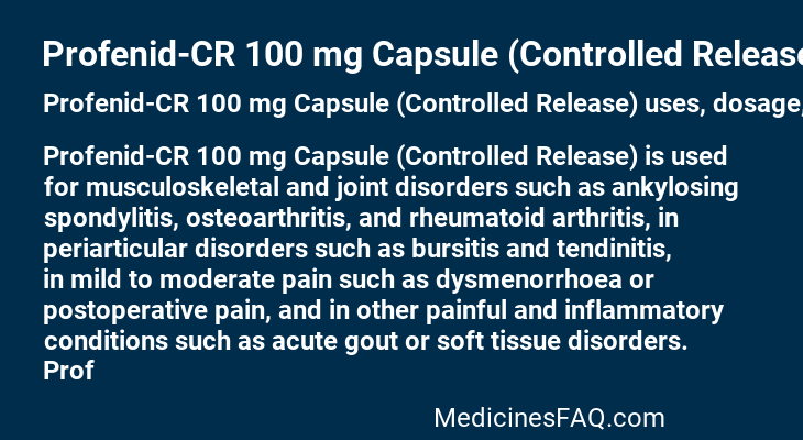 Profenid-CR 100 mg Capsule (Controlled Release)