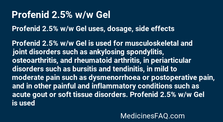 Profenid 2.5% w/w Gel