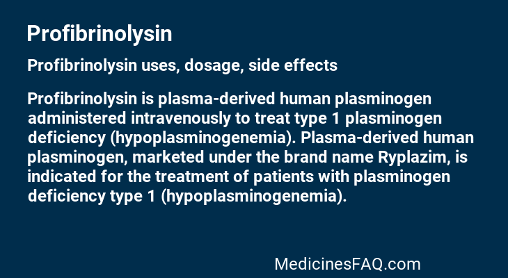 Profibrinolysin