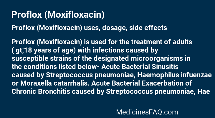 Proflox (Moxifloxacin)