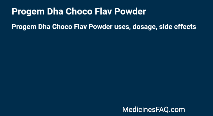 Progem Dha Choco Flav Powder