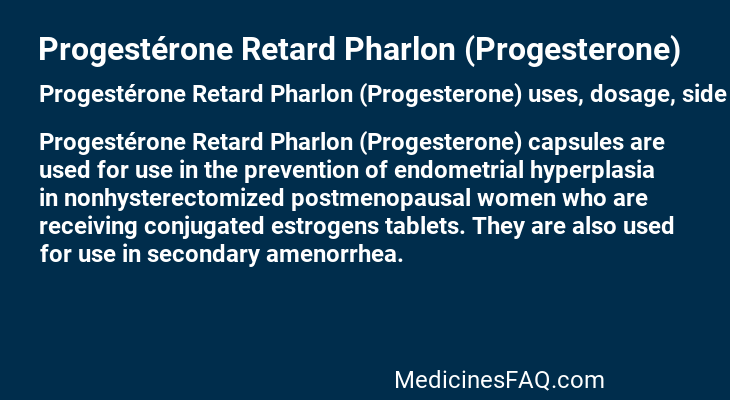 Progestérone Retard Pharlon (Progesterone)