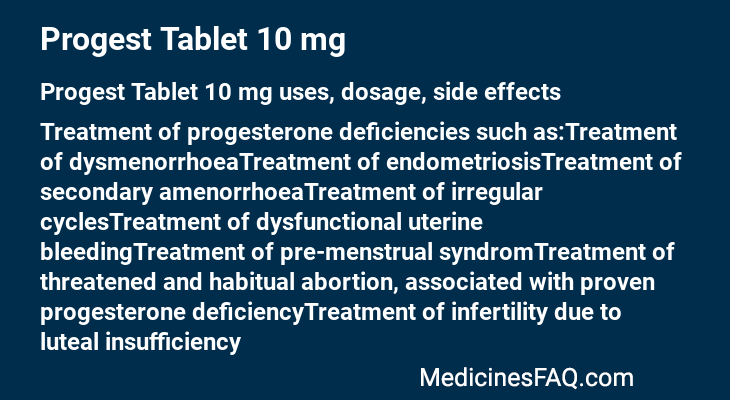 Progest Tablet 10 mg