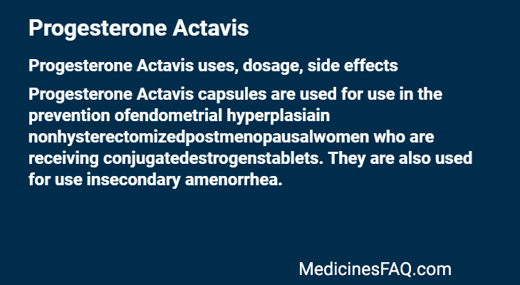 Progesterone Actavis