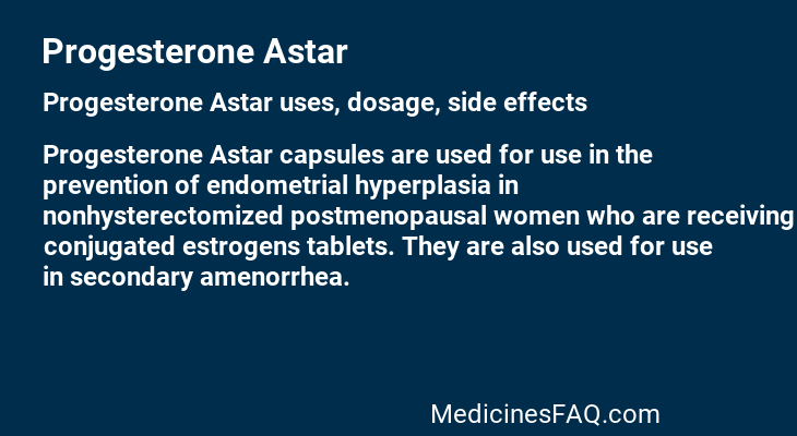 Progesterone Astar