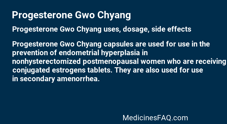 Progesterone Gwo Chyang