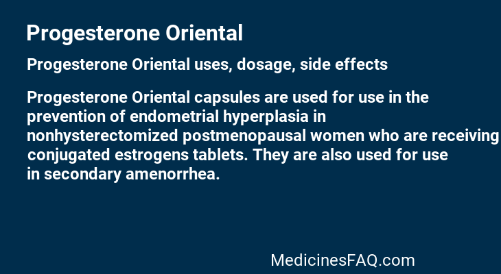 Progesterone Oriental