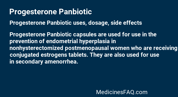 Progesterone Panbiotic