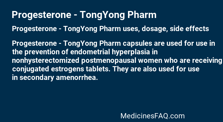 Progesterone - TongYong Pharm