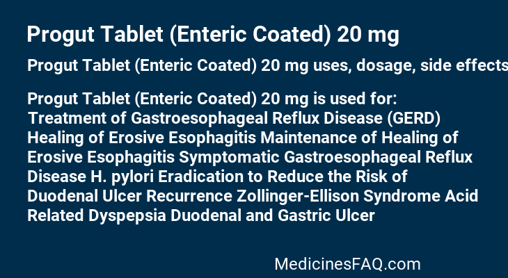 Progut Tablet (Enteric Coated) 20 mg