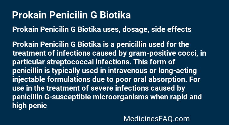 Prokain Penicilin G Biotika