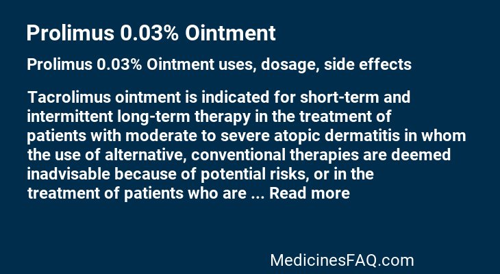 Prolimus 0.03% Ointment