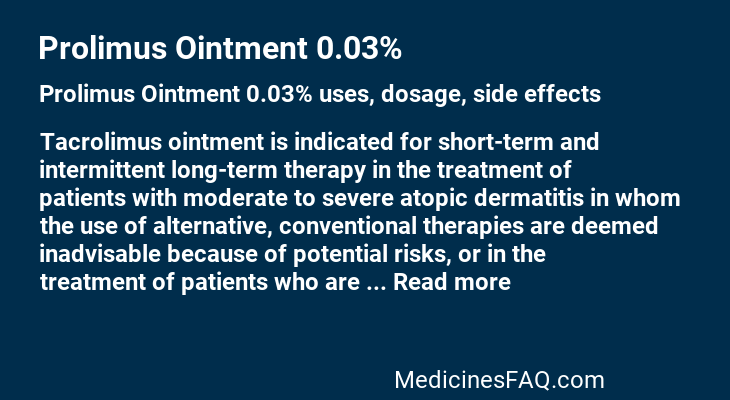 Prolimus Ointment 0.03%