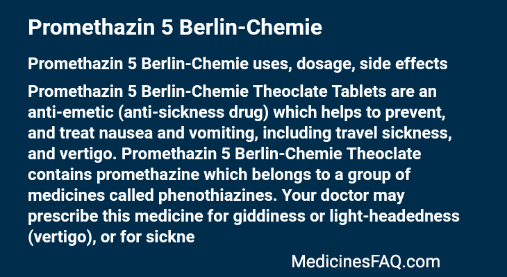 Promethazin 5 Berlin-Chemie