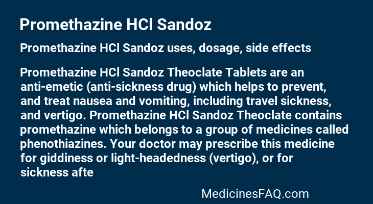 Promethazine HCl Sandoz