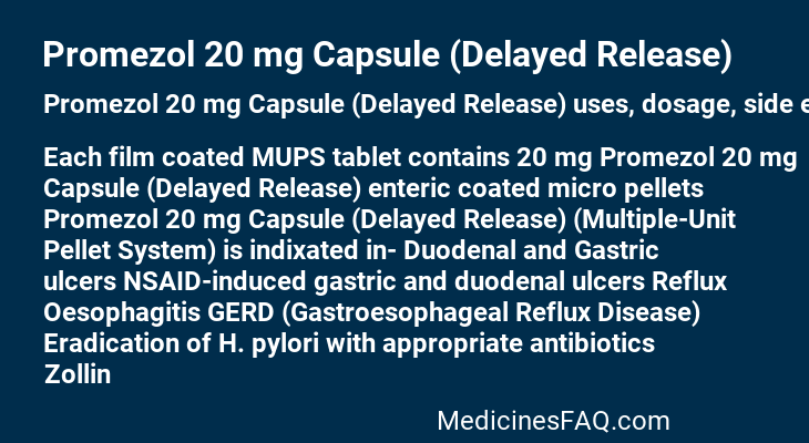 Promezol 20 mg Capsule (Delayed Release)