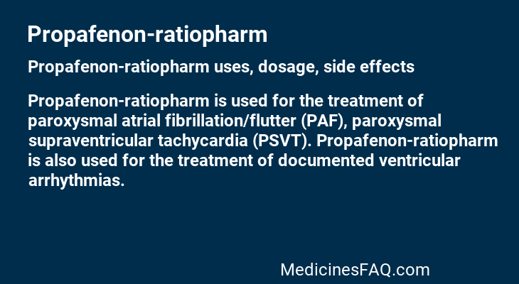 Propafenon-ratiopharm