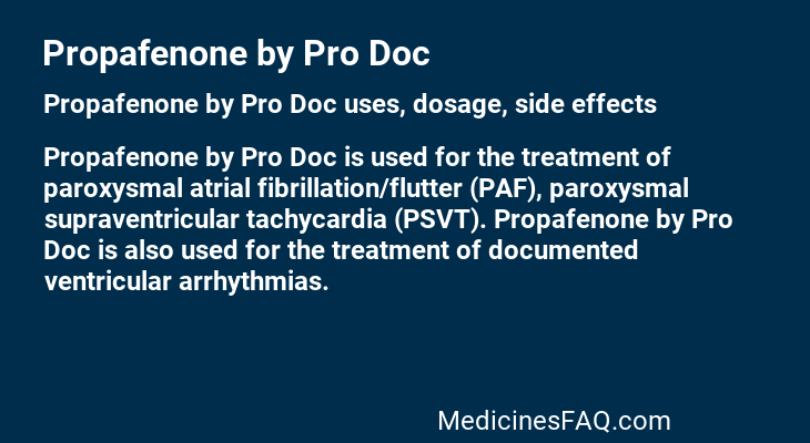 Propafenone by Pro Doc