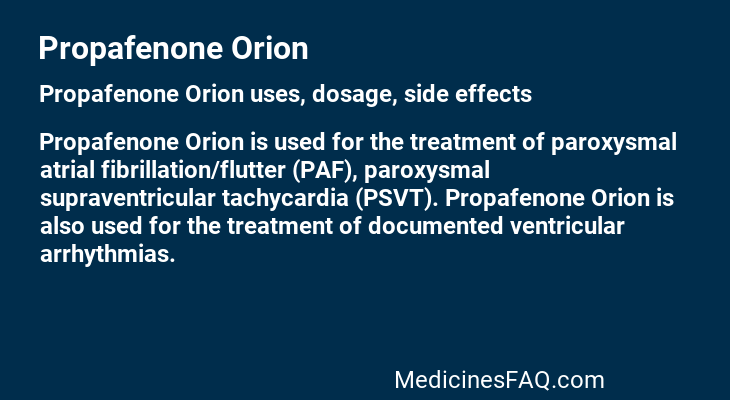 Propafenone Orion