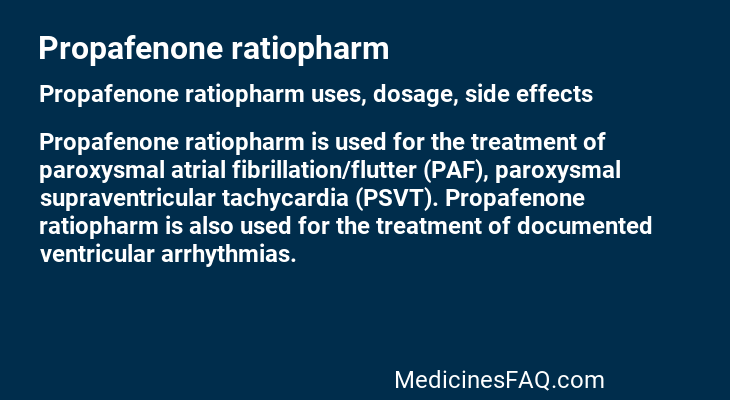 Propafenone ratiopharm