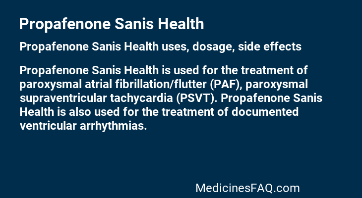 Propafenone Sanis Health
