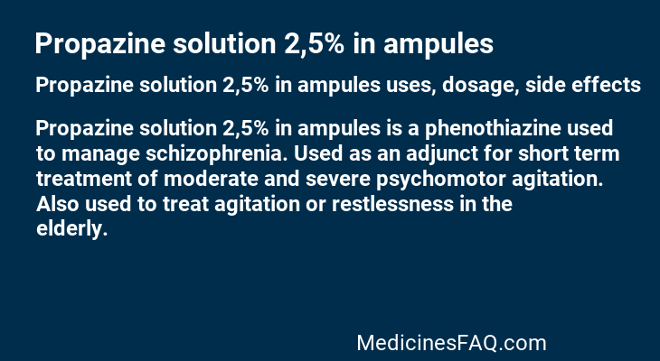 Propazine solution 2,5% in ampules