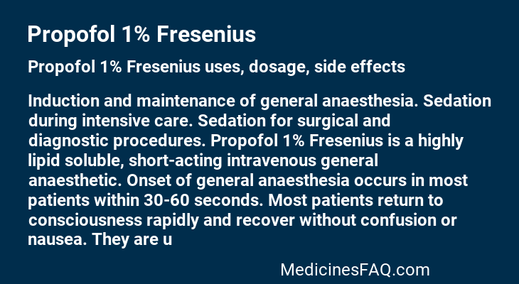 Propofol 1% Fresenius
