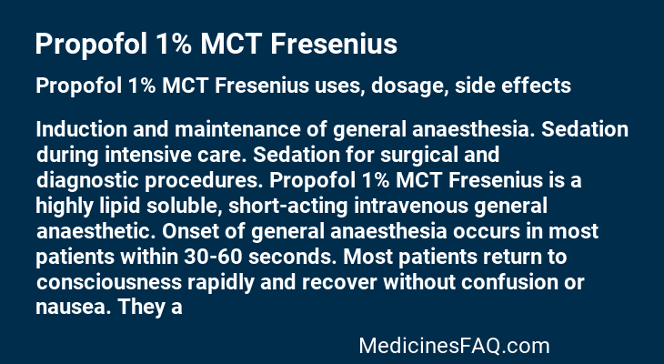 Propofol 1% MCT Fresenius