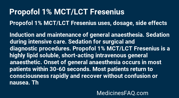 Propofol 1% MCT/LCT Fresenius