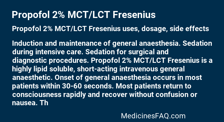 Propofol 2% MCT/LCT Fresenius