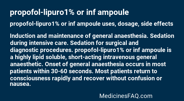 propofol-lipuro1% or inf ampoule